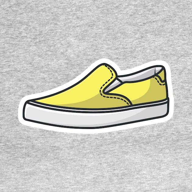 Running Shoe Sticker vector illustration. Fashion object Icon design concept. Boys outdoor fashion shoes sticker vector design with shadow. by AlviStudio